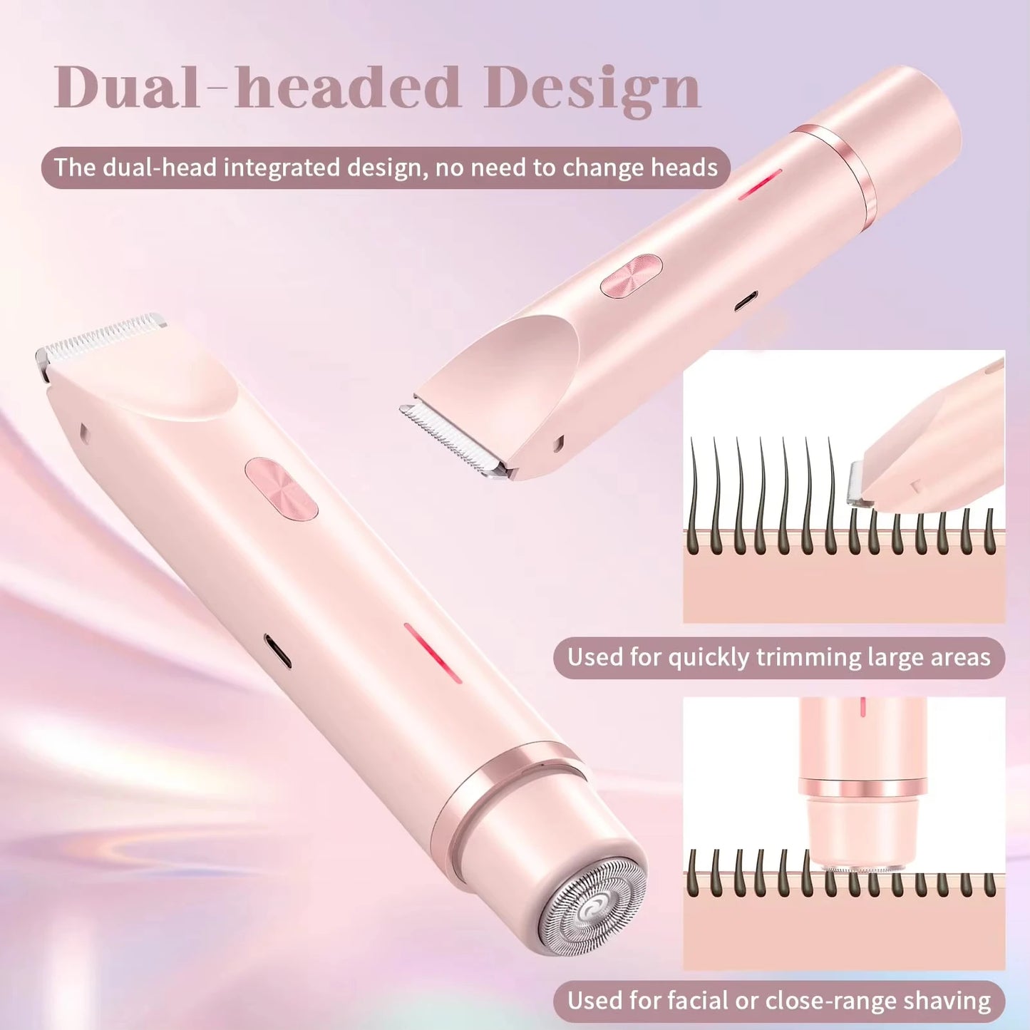 Dry and wet dual-purpose electric shaving and depilating instrument