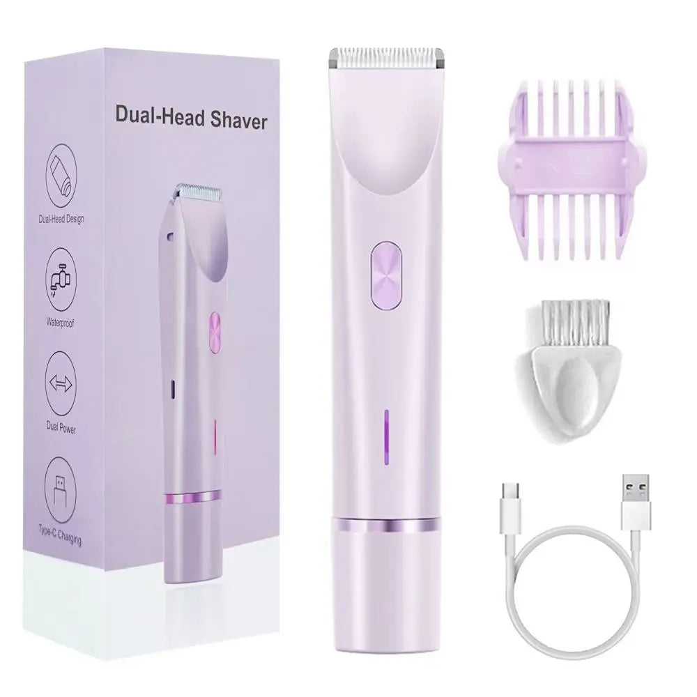 Dry and wet dual-purpose electric shaving and depilating instrument