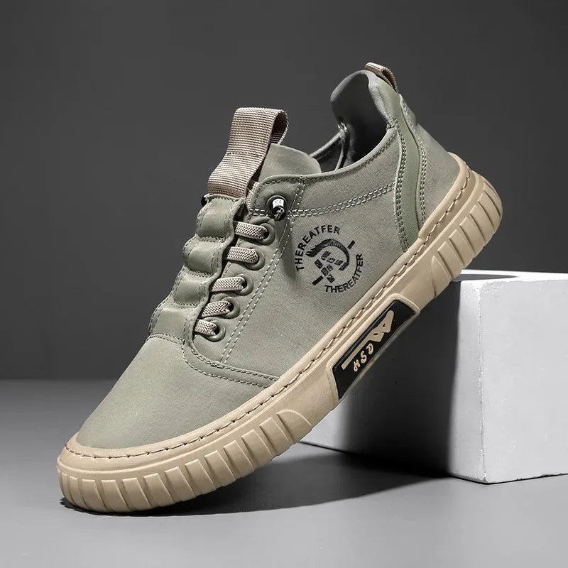 Casual and comfortable canvas PU men's shoes