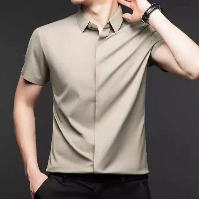 Mulberry Silk Men's Short Sleeve Shirt