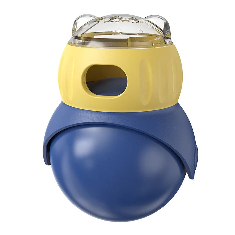 Puzzle cat toy with tumbler and owl