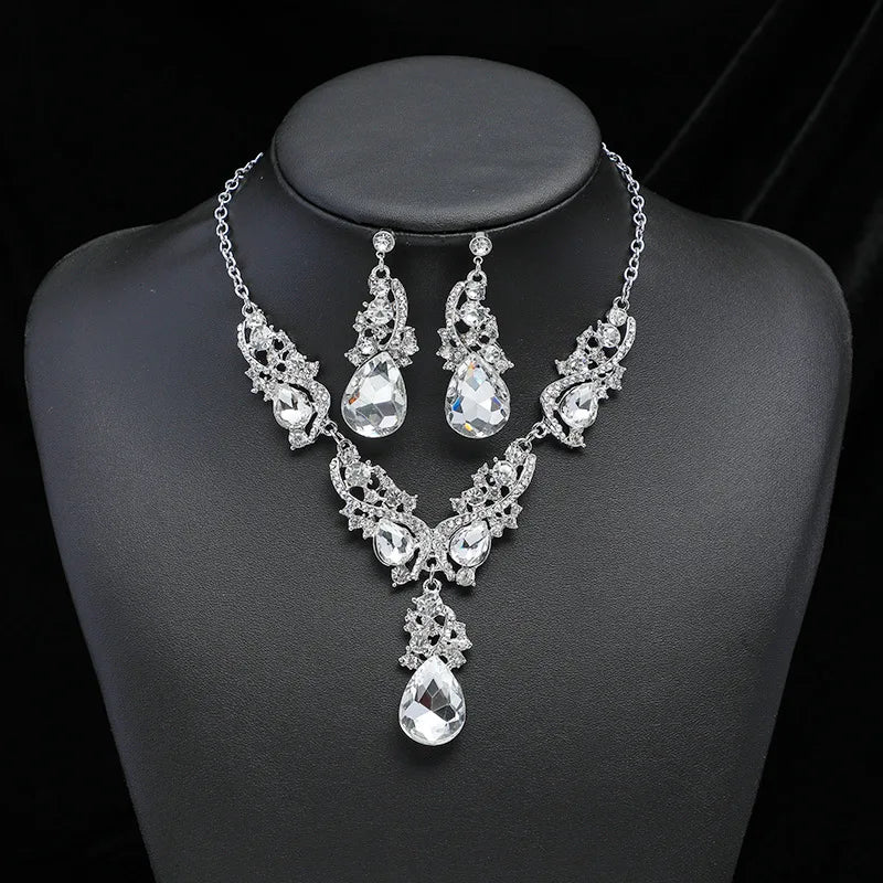 Alloy plating jewelry necklace earring set