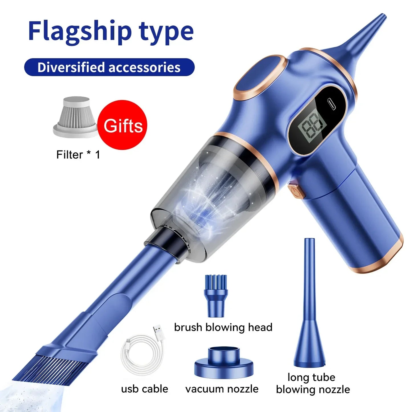 Wireless desktop vehicle-mounted vacuum cleaner