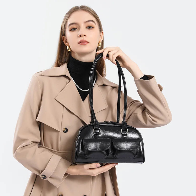 Elegant Women's Retro Shoulder Bag-PU