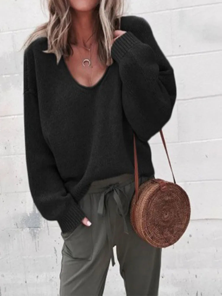 Solid Loose Women's Sweater