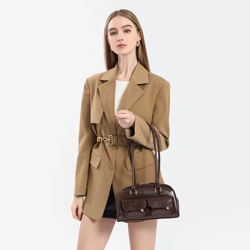 Elegant Women's Retro Shoulder Bag-PU