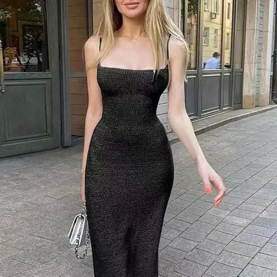 0 Sexy Knit Halter Slim Halter Dress