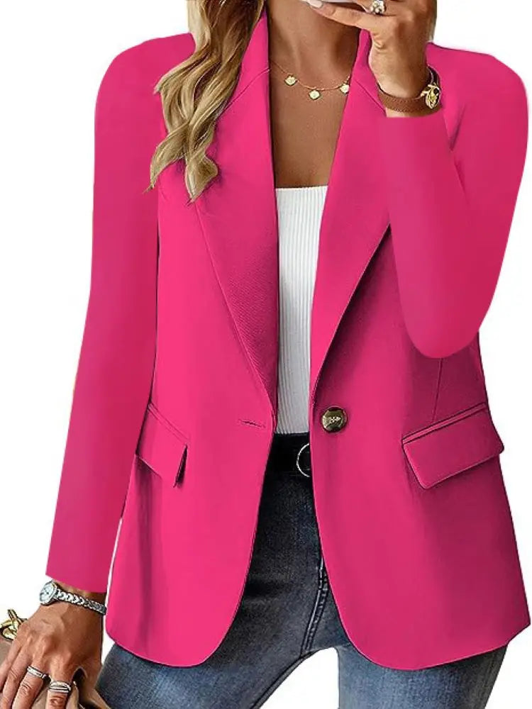 Solid Cardigan Small Suit Jacket