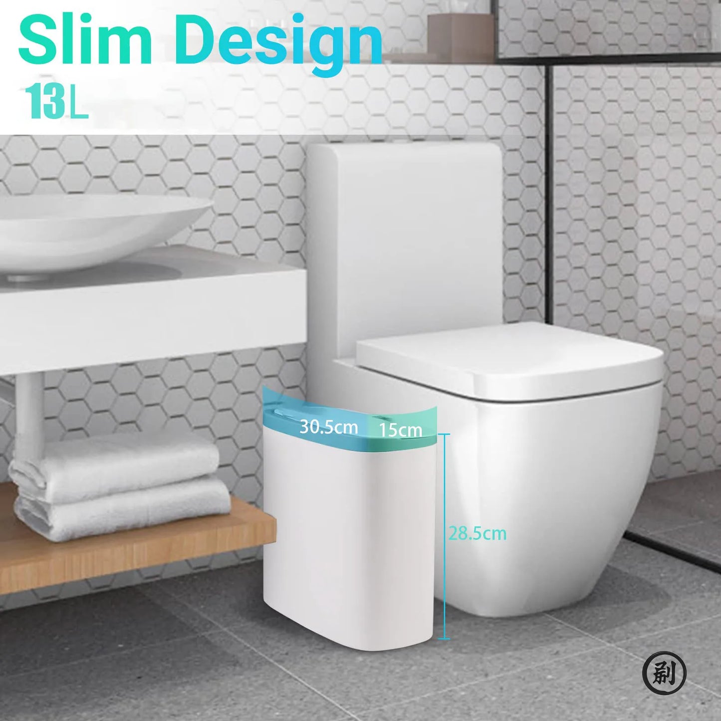 Crevice smart trash can