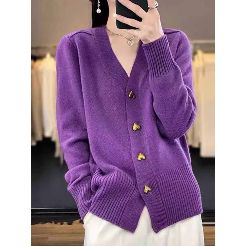 Simple Knitted Cardigan for Women