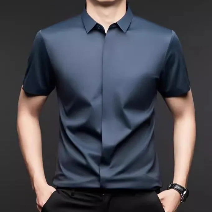 Mulberry Silk Men's Short Sleeve Shirt
