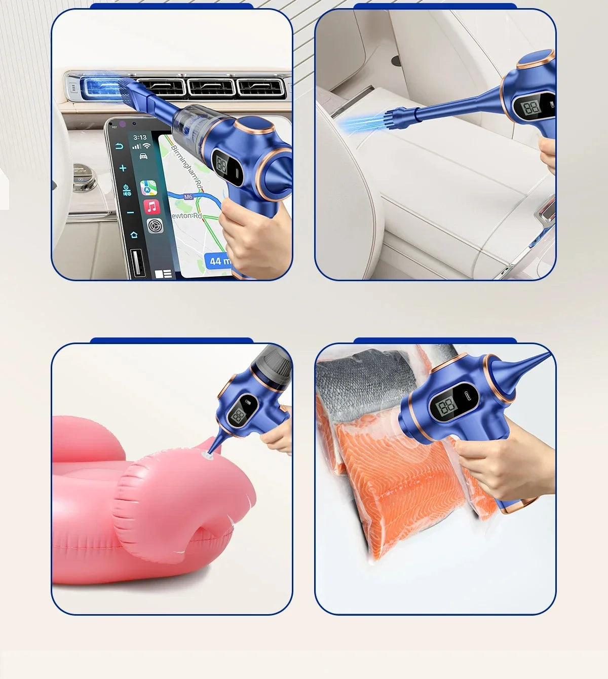 Wireless desktop vehicle-mounted vacuum cleaner