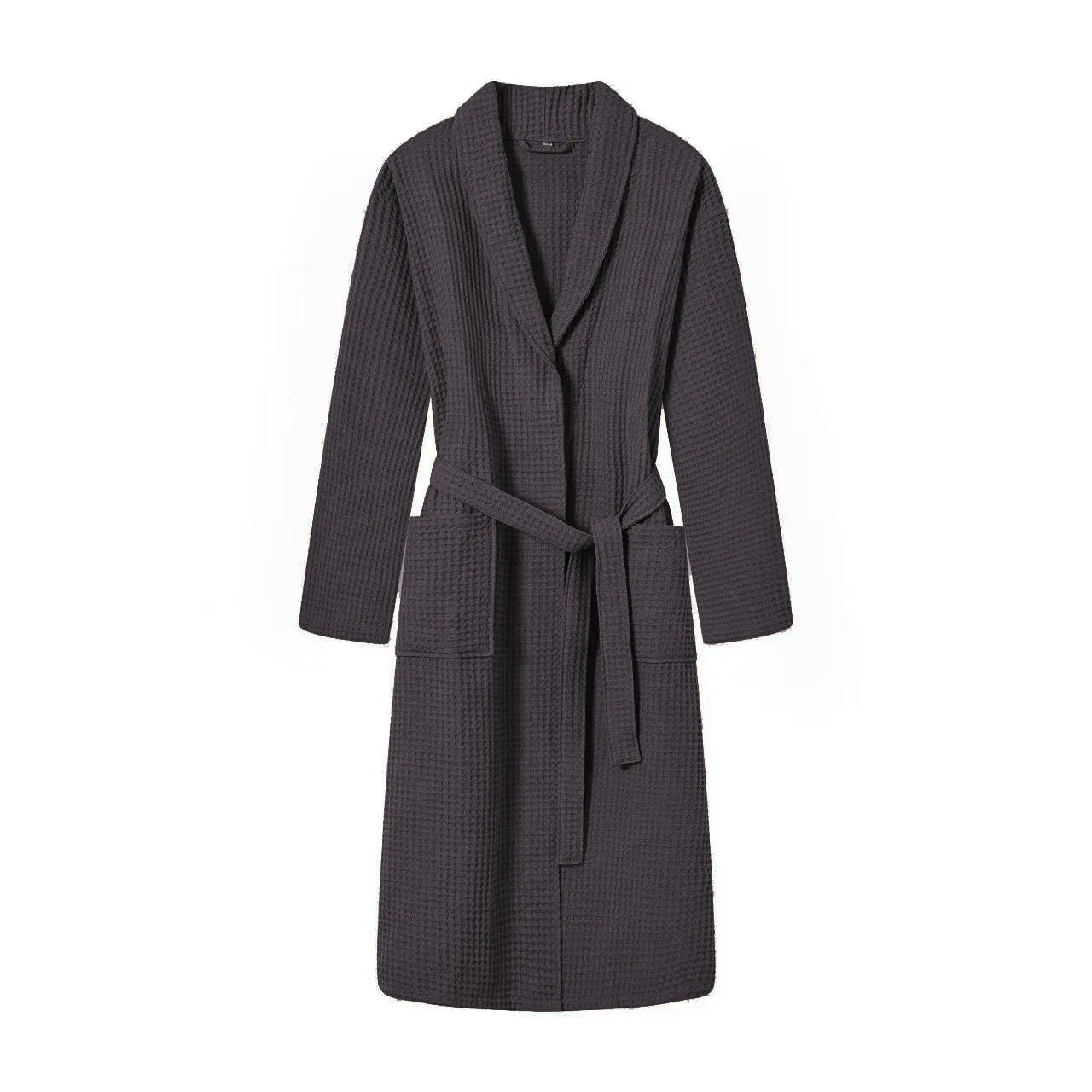 0  Cotton Bathrobe Spring/Fall Waffle Long Bathrobe