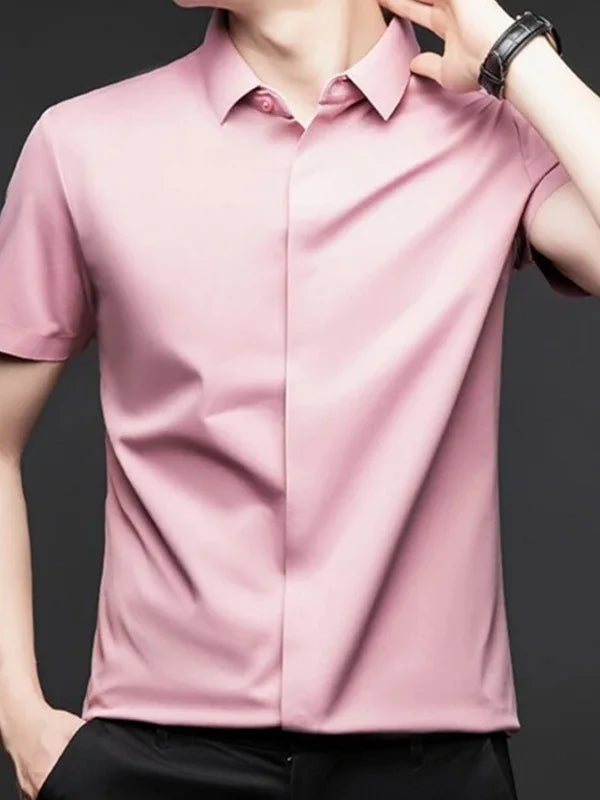 Mulberry Silk Men's Short Sleeve Shirt
