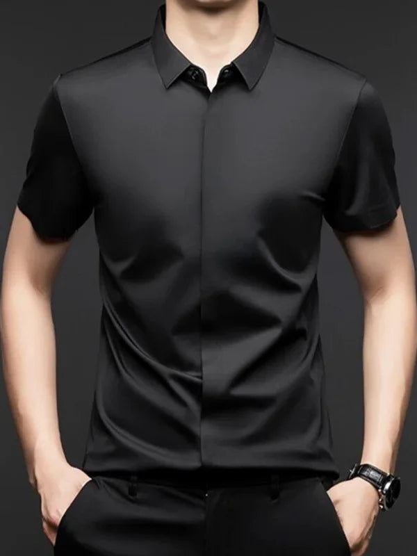 Mulberry Silk Men's Short Sleeve Shirt