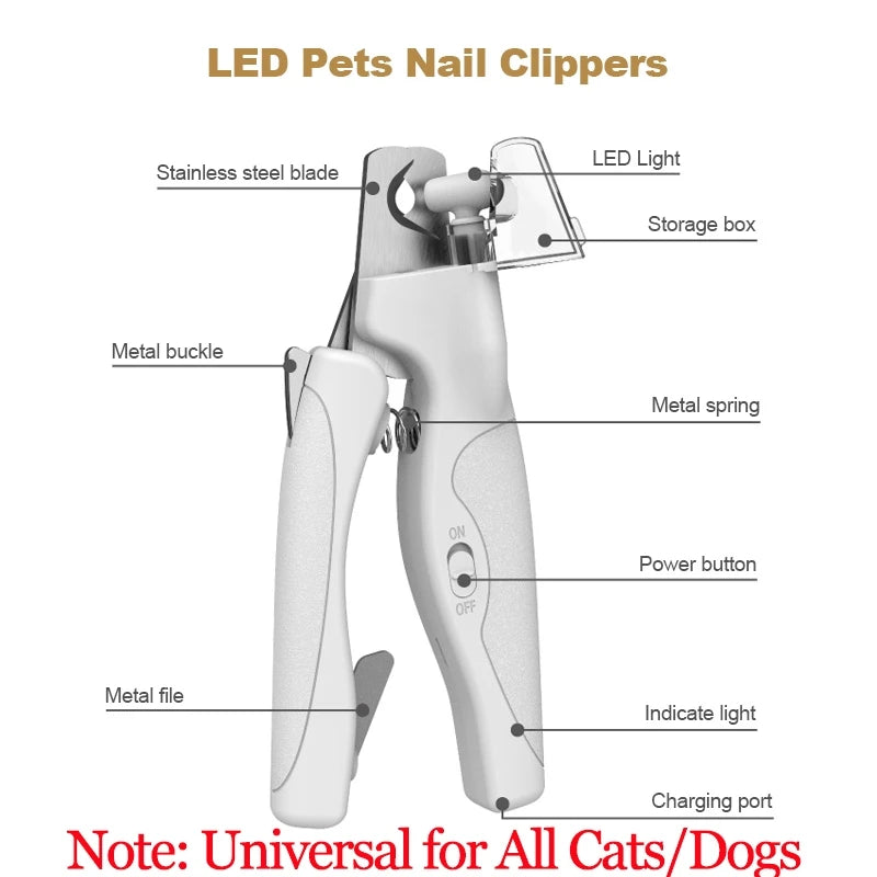 Pet led lamp char nail clipper