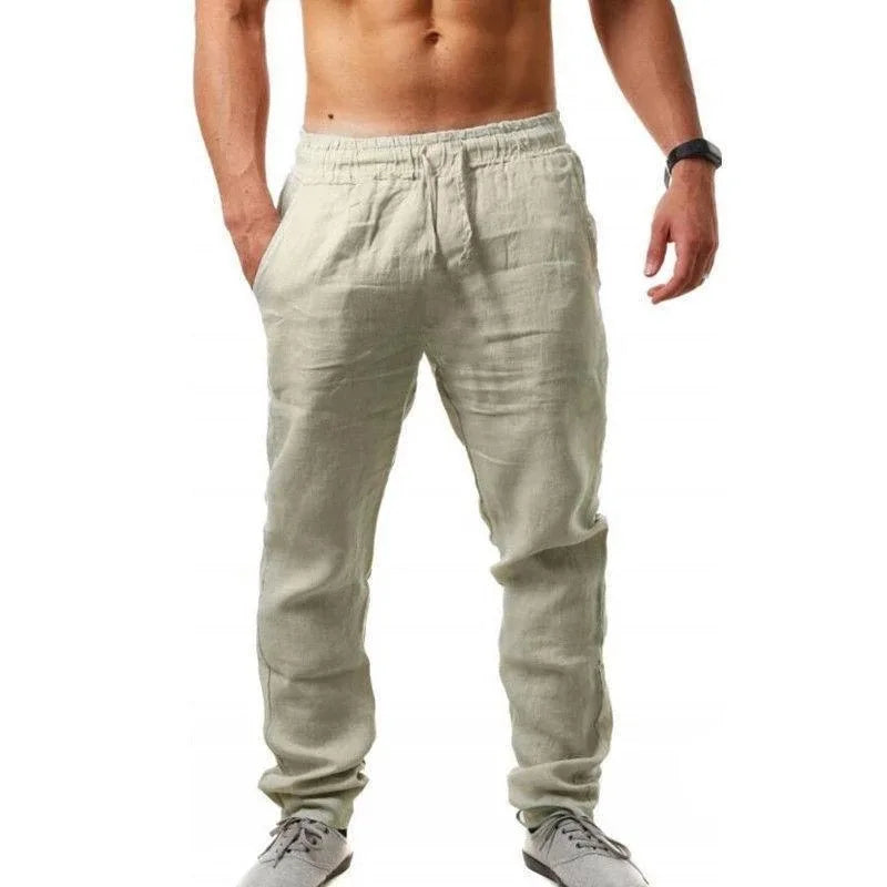 Cotton and linen slacks