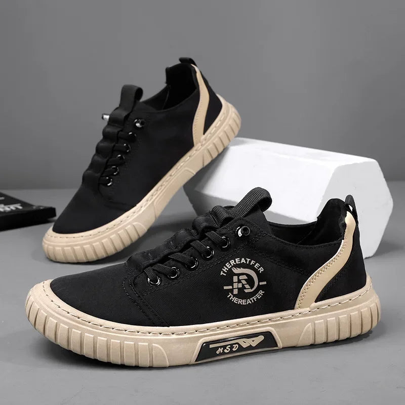 Casual and comfortable canvas PU men's shoes
