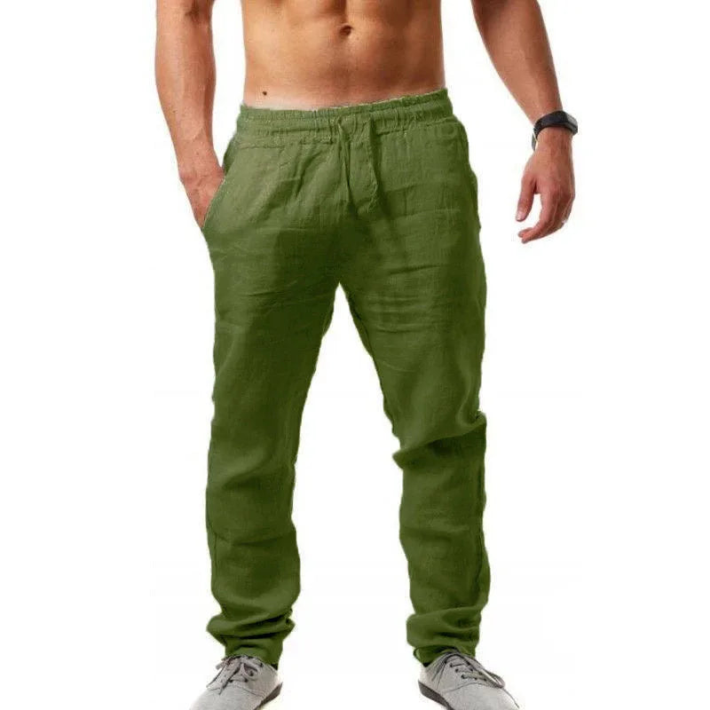 Cotton and linen slacks