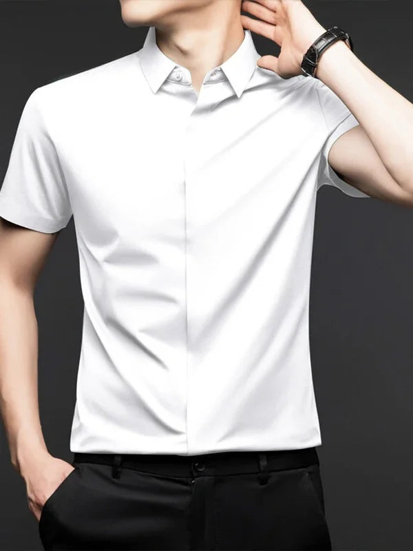 Mulberry Silk Men's Short Sleeve Shirt