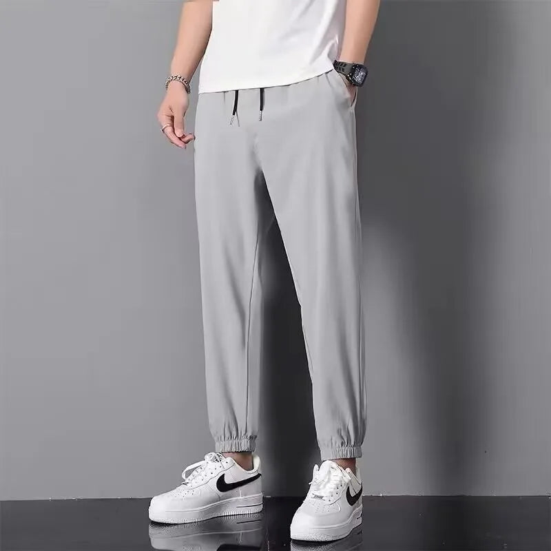 Pants Men's Summer Thin Ice Silk